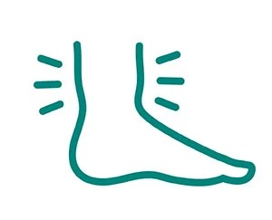 swollen feet icon